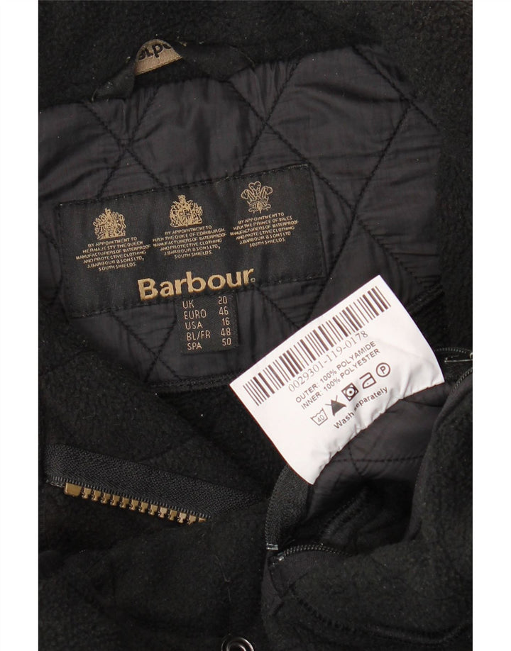 BARBOUR Quiltet jakke til kvinder UK 20 2XL Sort polyamid