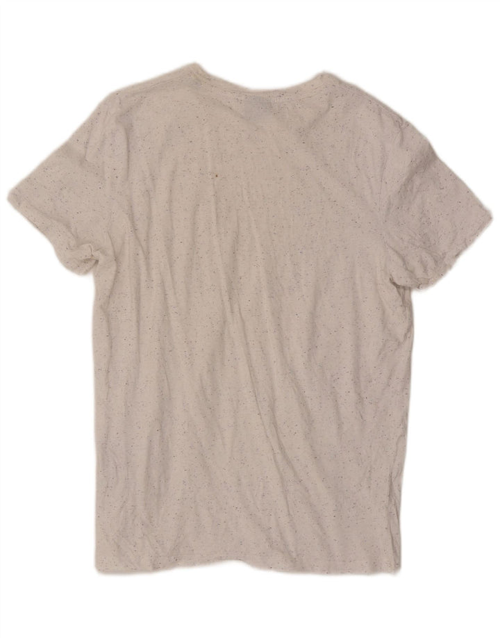 Jack & Jones Herre T-shirt Top Medium White Flecked Bomuld