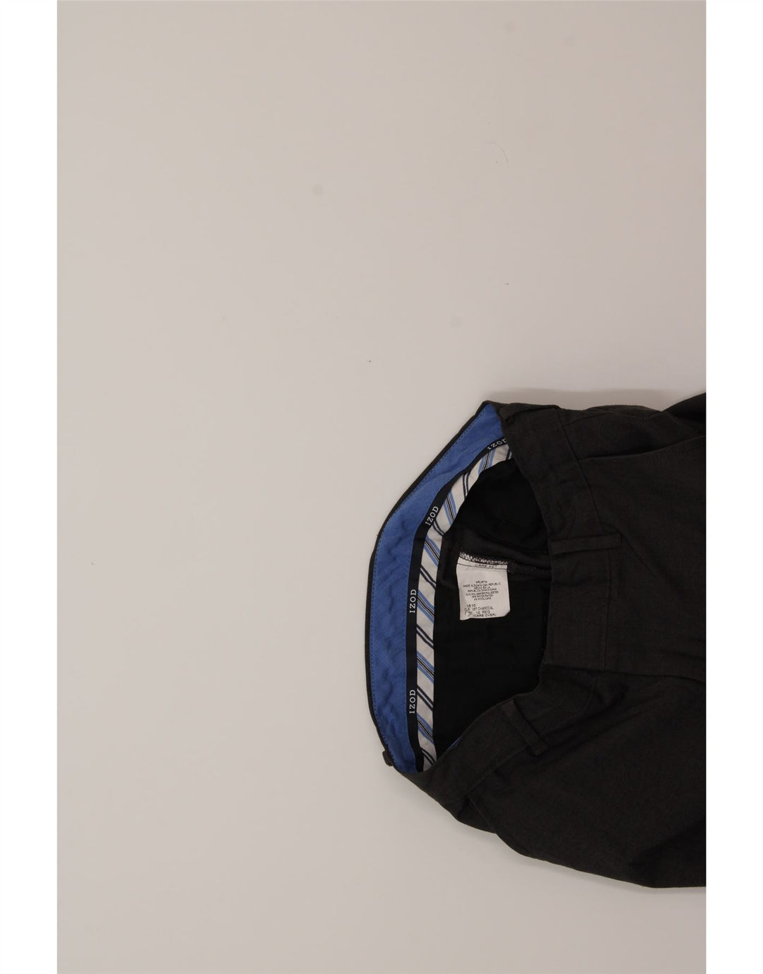 IZOD Boys Straight Chino Trousers 11-12 Years W26 L26 Grey Polyester Vintage Izod and Second-Hand Izod from Messina Hembry 