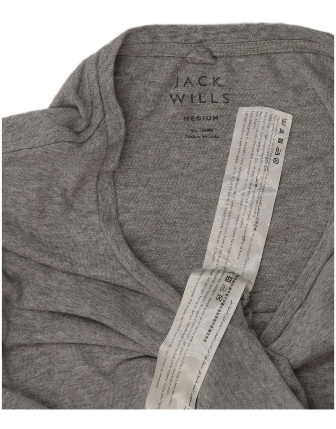 Jack Wills Herre T-shirt Top Medium Grey Flecked Bomuld