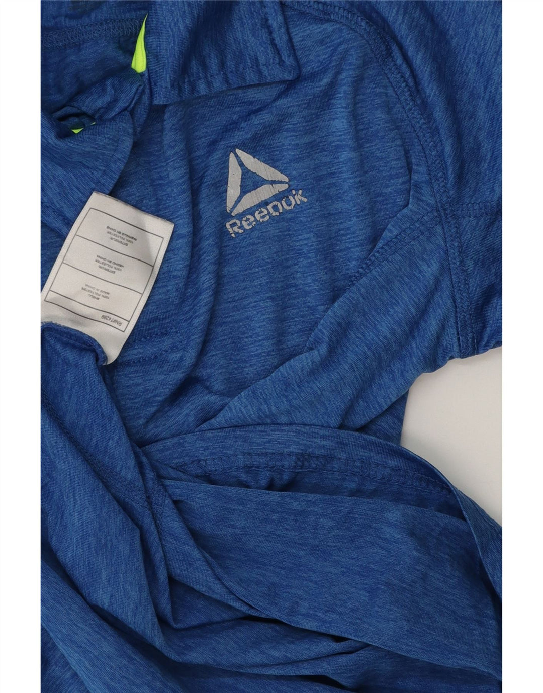REEBOK Boys Polo Shirt 11-12 år Blå Flecked Polyester