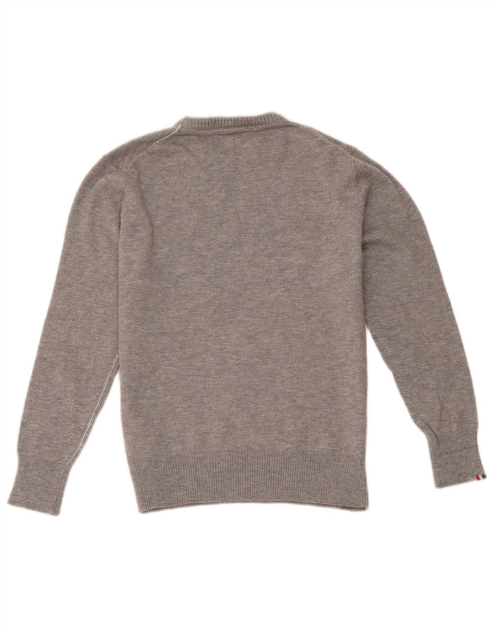 Napapijri Herre Geographic Crew Neck Jumper Sweater lille grå uld