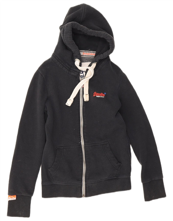 Superdry Hættetrøje med lynlås til mænd, lille marineblå bomuld