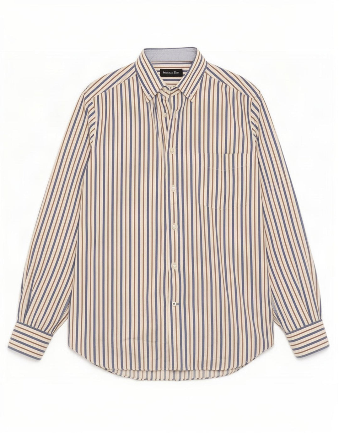 Massimo Dutti Herreskjorte Medium Blå Stribet Bomuld