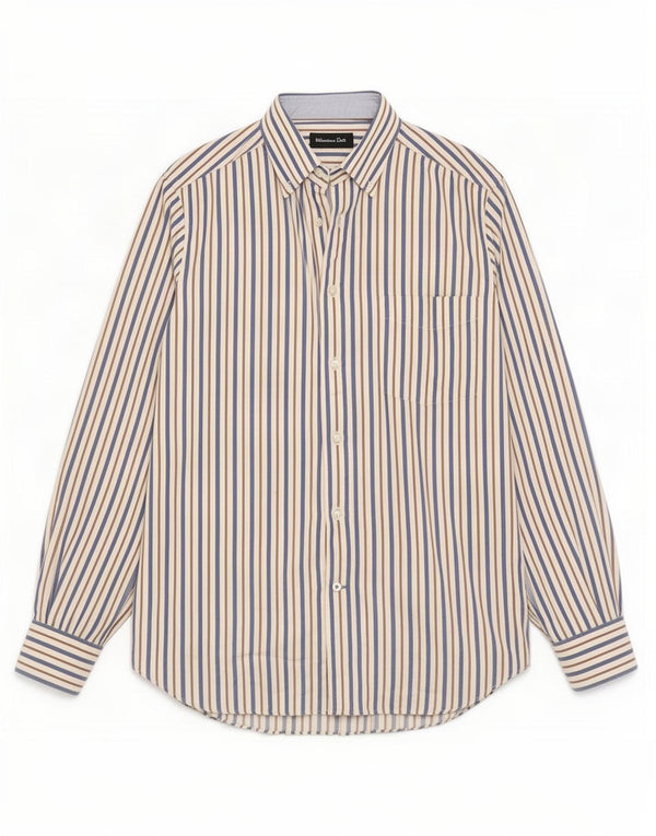 Massimo Dutti Herreskjorte Medium Blå Stribet Bomuld