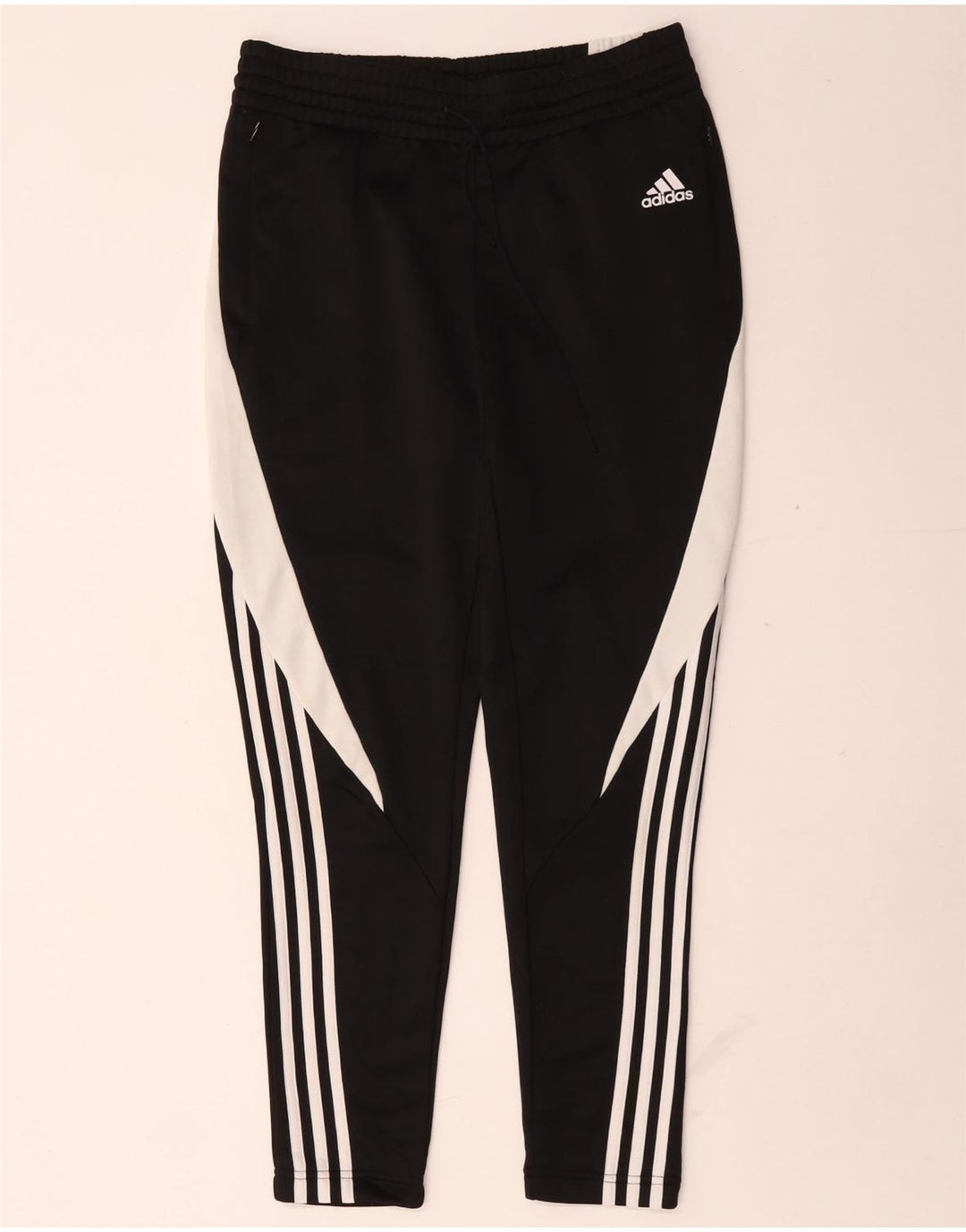 Adidas Træningsdragtsbukser til kvinder UK 10 Small Black Colourblock Polyester