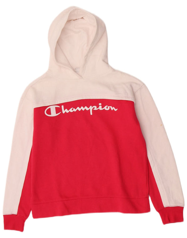 Champion piger grafisk hættetrøje 15-16 år 2XL Pink Colourblock