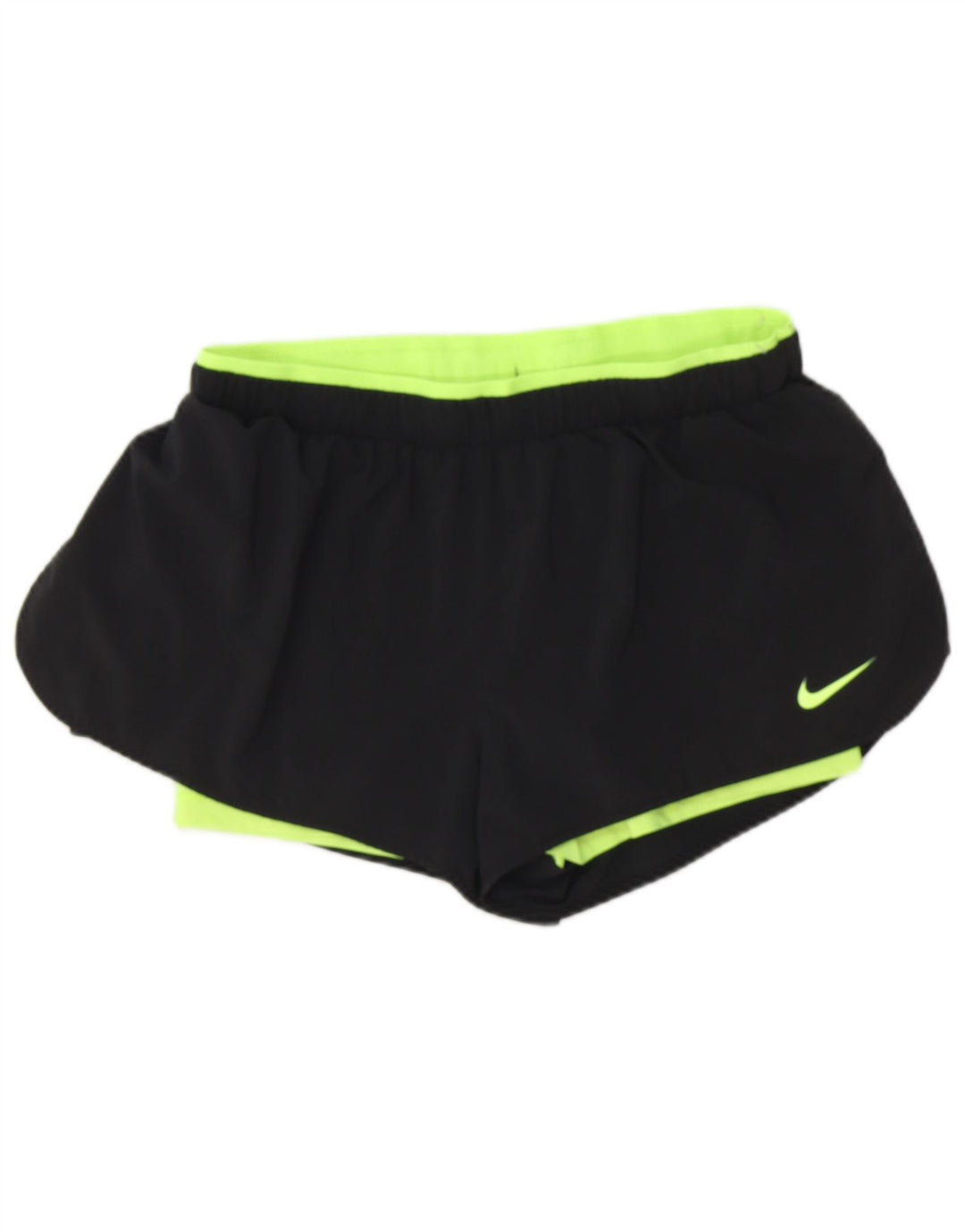 NIKE Womens Dri Fit Sport Shorts UK 14 Large  Black Polyester