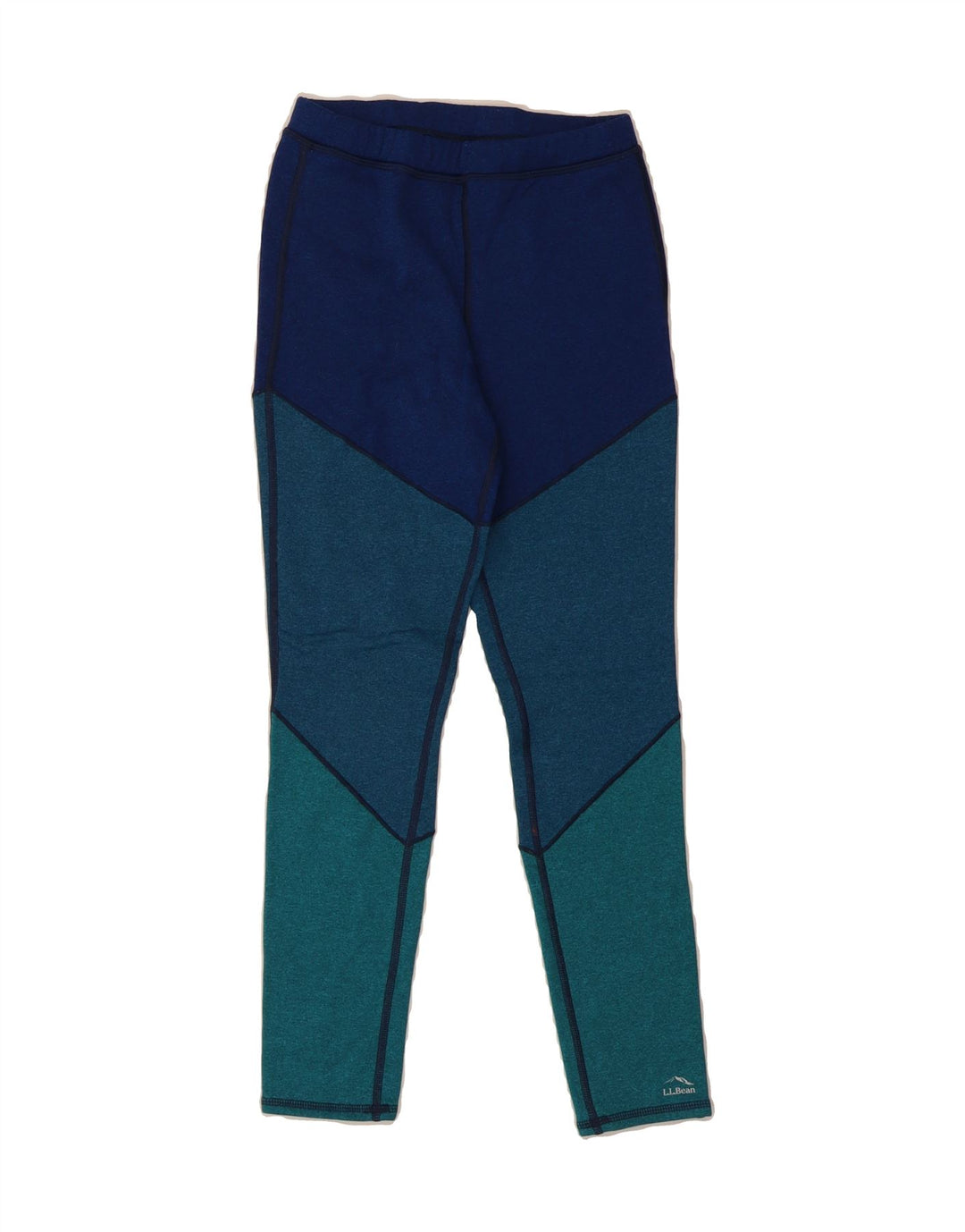 L.L.BEAN Girls Leggings 11-12 Years Navy Blue Colourblock Polyester Vintage L.L.Bean and Second-Hand L.L.Bean from Messina Hembry 