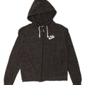 NIKE Womens Zip Hoodie Sweater UK 10 Small Black Flecked Vintage Nike and Second-Hand Nike from Messina Hembry 