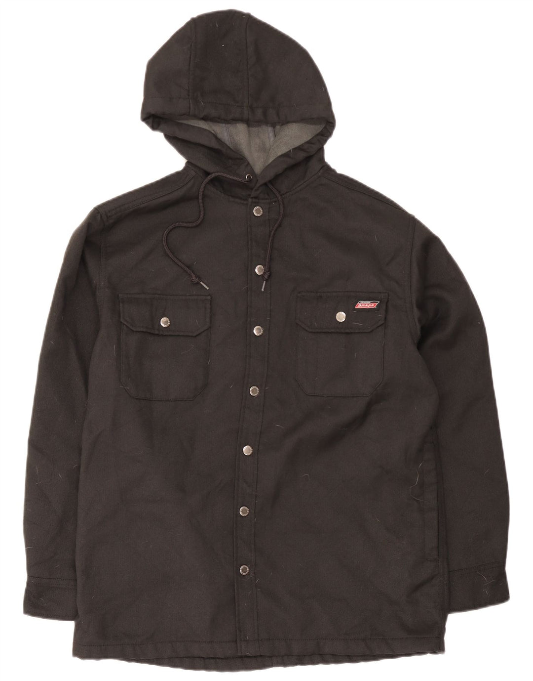 Dickies Mens Hooded Utility Jacket UK 38/40 Medium Black Polyester