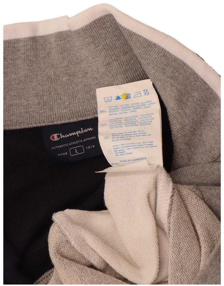 Champion Womens træningsdragt Topjakke UK 16 Large Grå Colourblock Bomuld