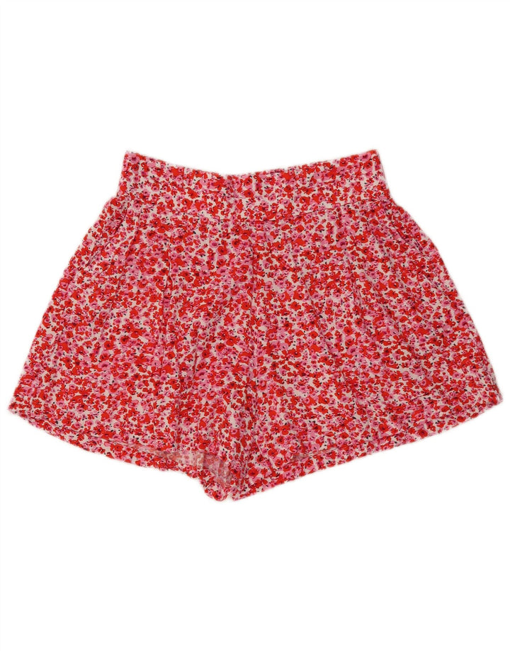 MARKS & SPENCER Womens Pegged Shorts UK 10 Small W27  Multicoloured Floral