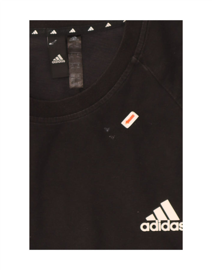 Adidas Herre T-Shirt Top 2XL Sort Bomuld