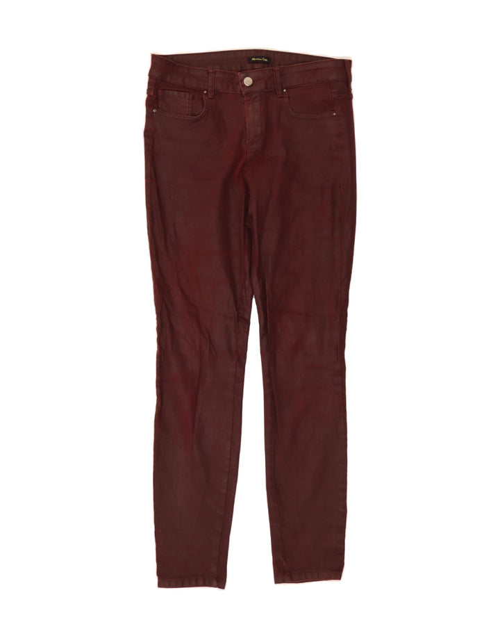 MASSIMO DUTTI Womens Skinny Jeans EU 40 Medium W30 L29 Maroon Cotton Vintage Massimo Dutti and Second-Hand Massimo Dutti from Messina Hembry 