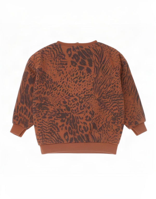 Nike Baby Girls Grafisk Sweatshirt Jumper 18-24 måneder Brunt dyreprint