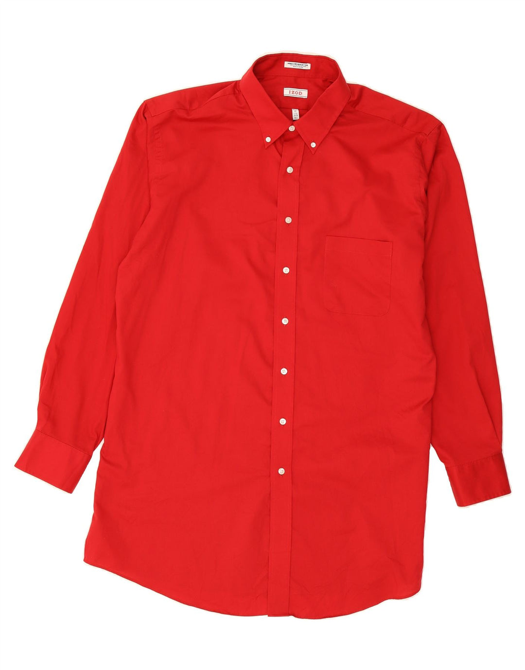 IZOD Mens Tall Regular Fit Shirt Size 17 182 XL Red Cotton Vintage Izod and Second-Hand Izod from Messina Hembry 