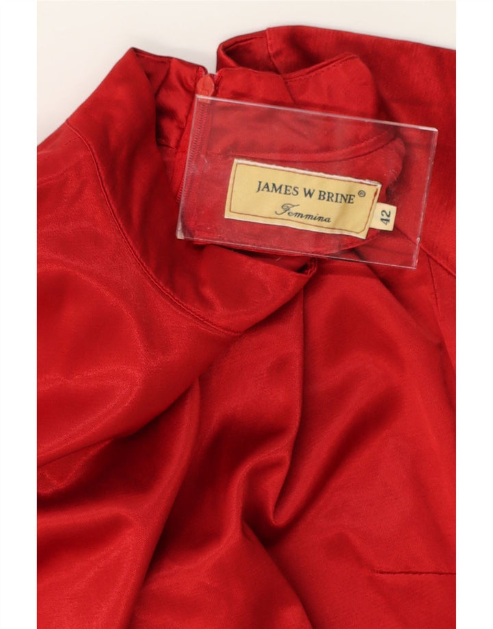 VINTAGE Womens Basic Dress IT 42 Medium Red Vintage Vintage and Second-Hand Vintage from Messina Hembry 