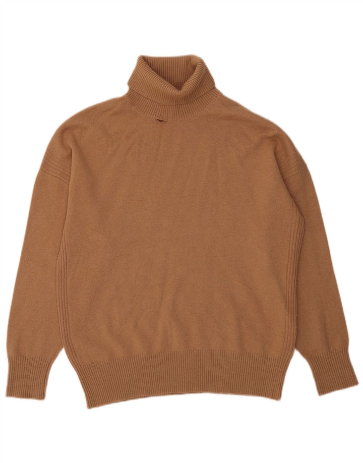 Reiss Dame Rullehalstrøje UK 14 Medium Brun Uld