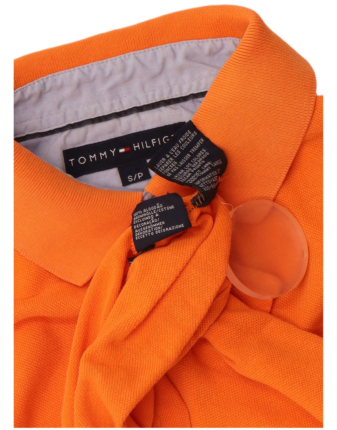 Tommy Hilfiger Herre Polo Shirt Lille Orange Bomuld