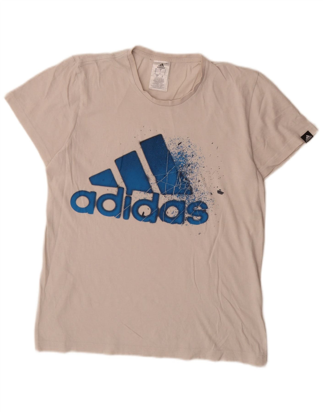 Adidas Grafisk T-shirt top til mænd, lille hvid bomuld
