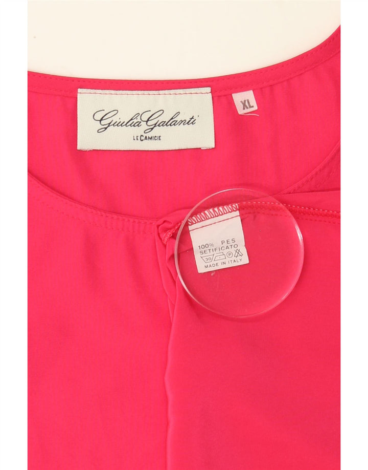 GIULIA GALANTI Womens Sleeveless Blouse Top UK 18 XL Pink Polyester Vintage Giulia Galanti and Second-Hand Giulia Galanti from Messina Hembry 