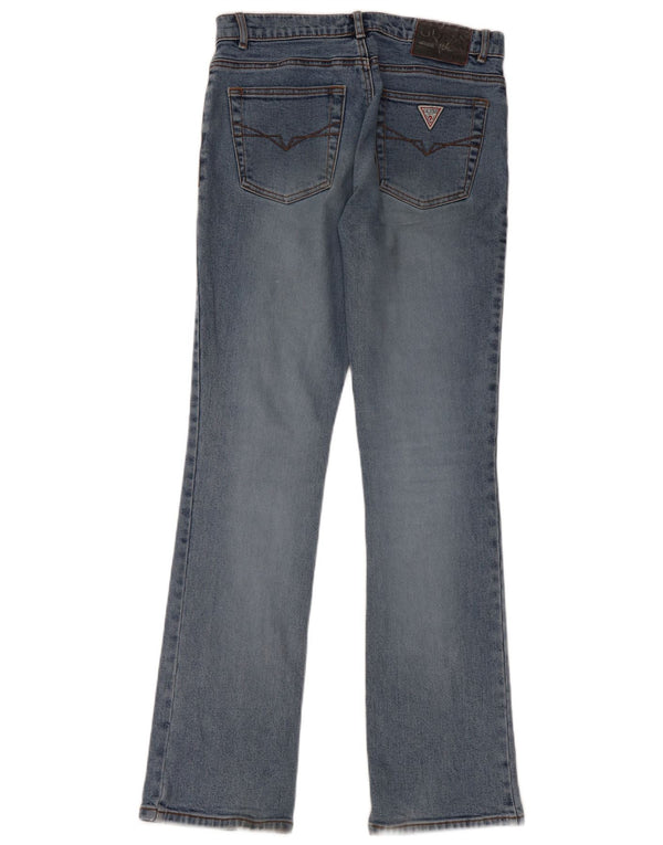 GUESS Dame Bootcut Jeans W28 L32 Blå Bomuld