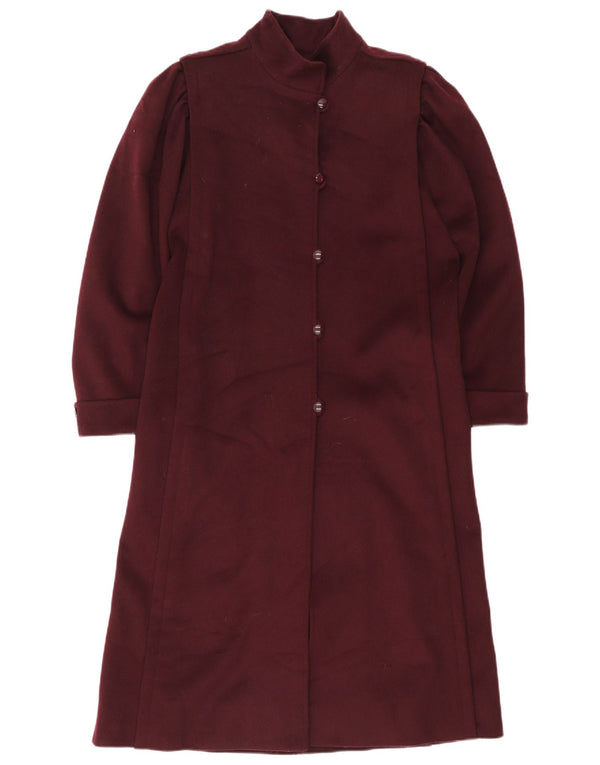 Ungaro Dame Overfrakke UK 12 Medium Burgundy