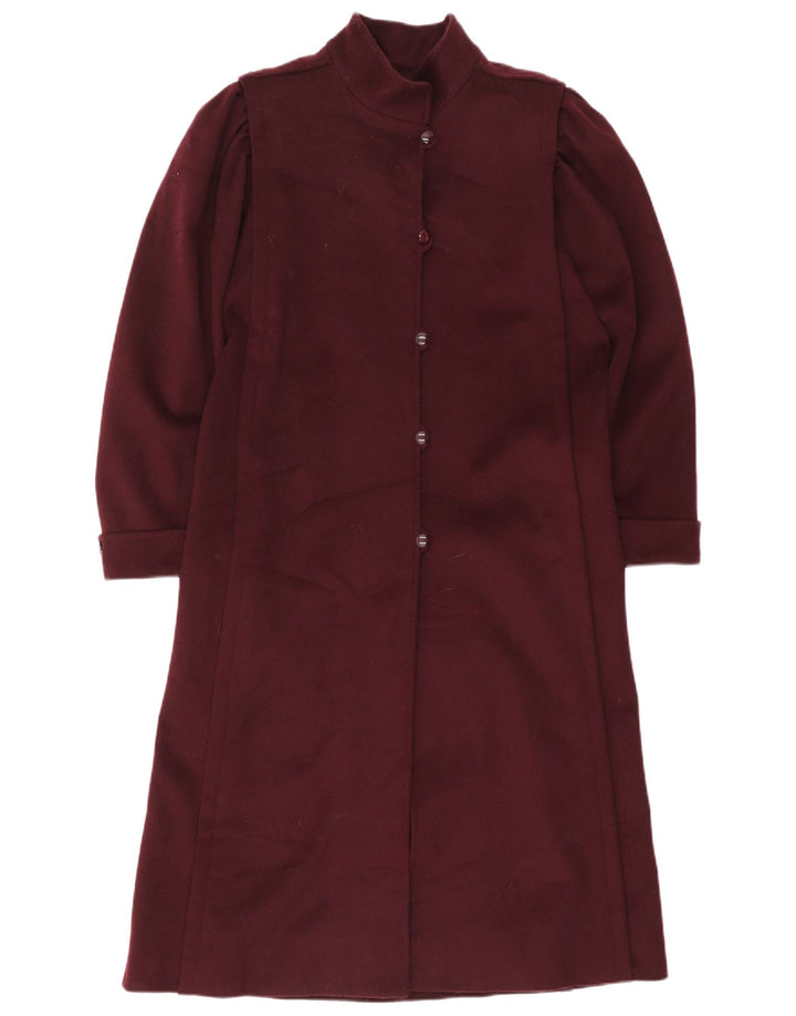 Ungaro Dame Overfrakke UK 12 Medium Burgundy