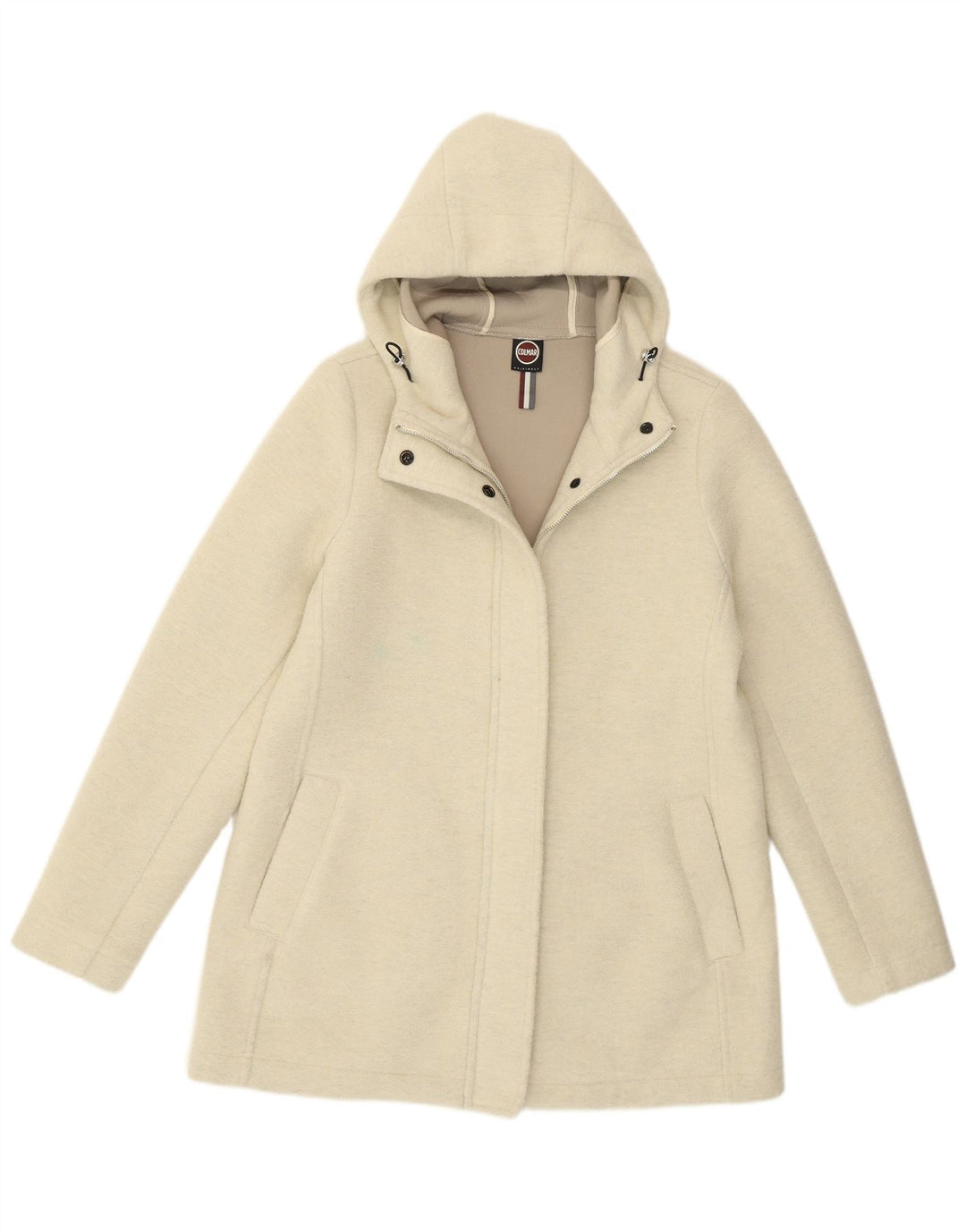 Colmar vindjakke med hætte til kvinder UK 14 Medium Off White