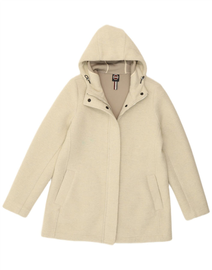 Colmar vindjakke med hætte til kvinder UK 14 Medium Off White