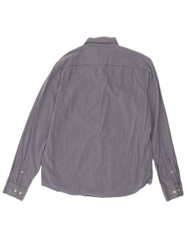 DOCKERS Herreskjorte Medium Blue Gingham Cotton