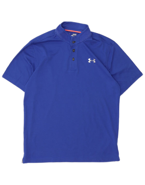 UNDER ARMOR Herre Heat Gear Polo Shirt Medium Blue Bomuld