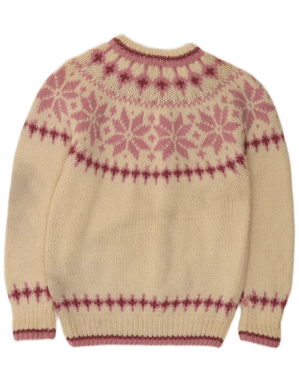 Eddie Bauer Dame Turtle Neck Jumper Sweater UK 10 Small Off White