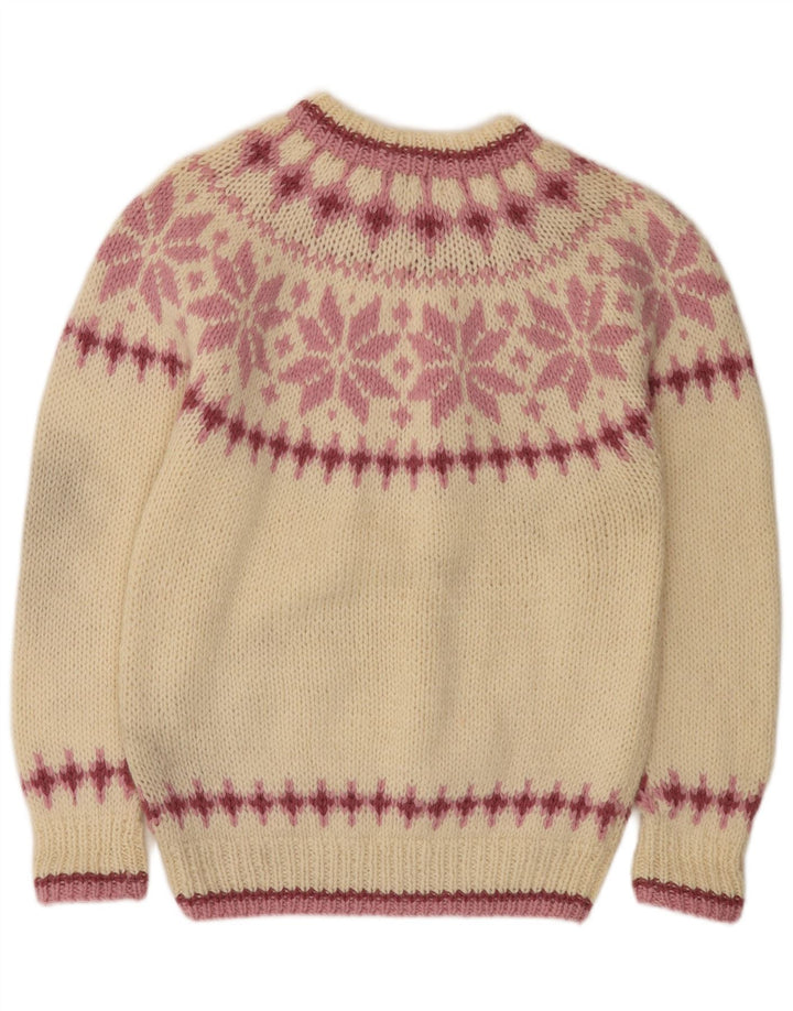 Eddie Bauer Dame Turtle Neck Jumper Sweater UK 10 Small Off White