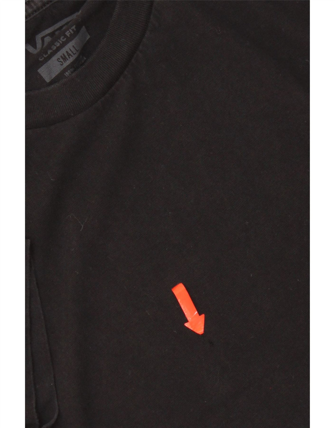 Vans Herre Classic Fit T-Shirt Top Lille Sort Bomuld