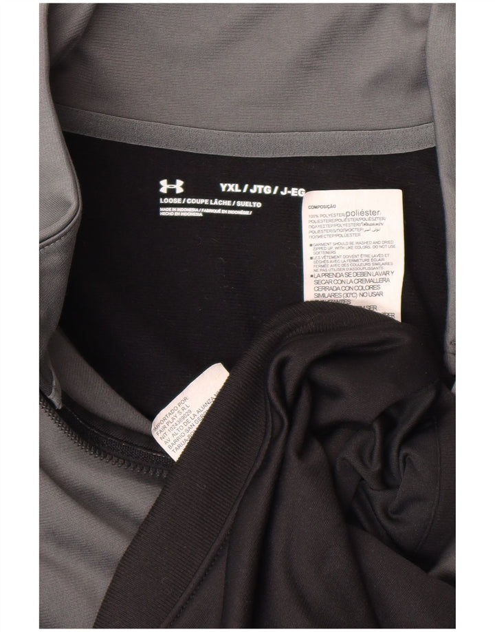 Under Armour Boys Tracksuit Topjakke 13-14 år XL Grå Colourblock