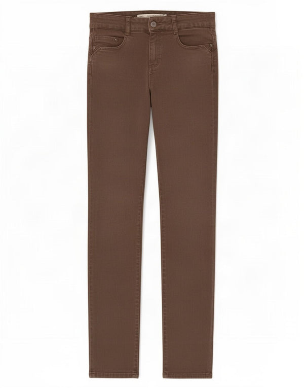 Zara Dame Trafaluc Skinny Jeans EU 36 XS W26 L31 Brun Bomuld
