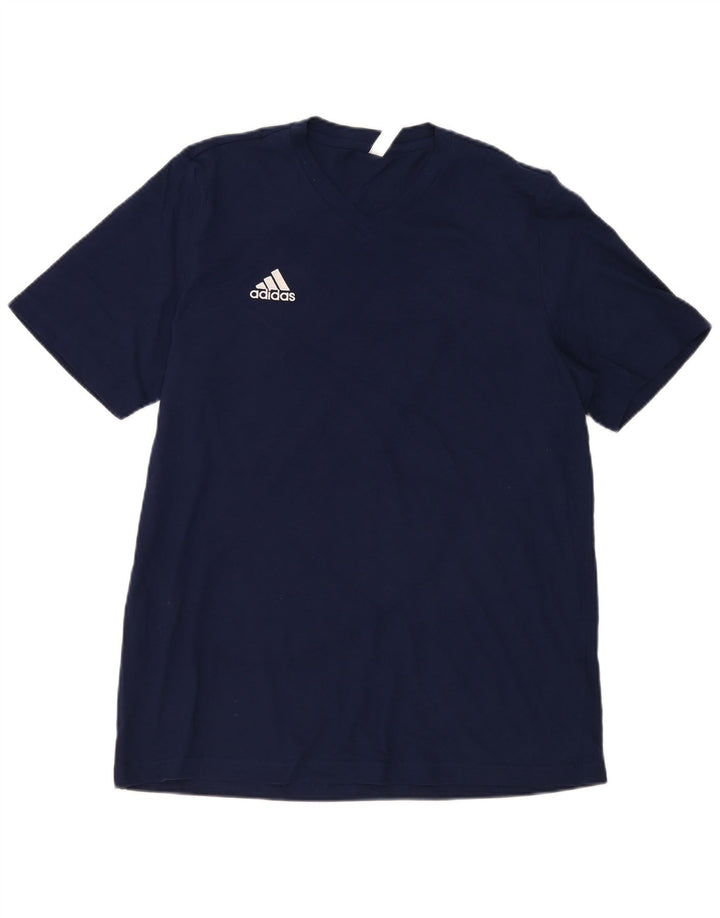 Adidas Herre T-Shirt Top Stor Marineblå Bomuld