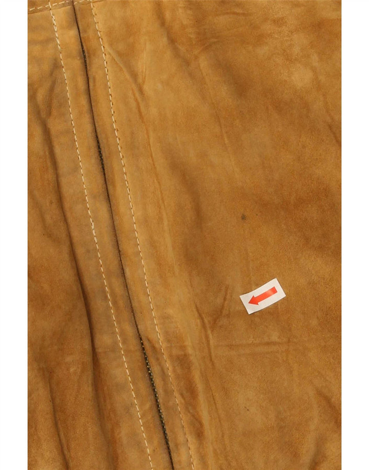 Vintage herre ruskind bomberjakke IT 50 Large Beige