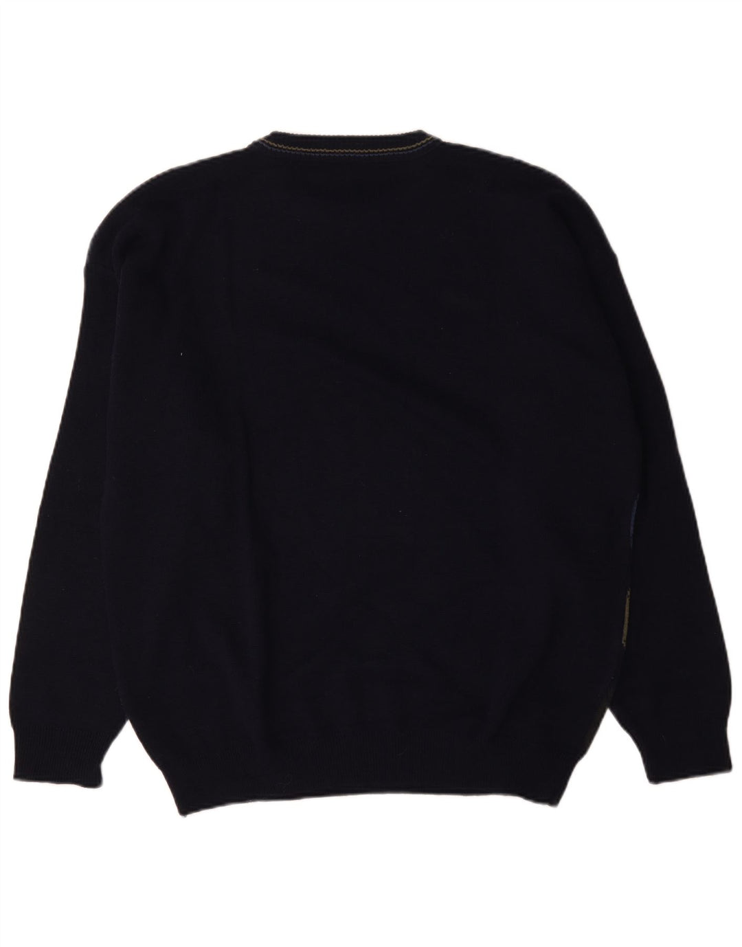 Vintage herre rund hals sweater IT 52/54 stor marineblå