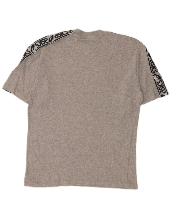 Asics Herre grafisk T-shirt Top Medium Grey Colourblock Bomuld