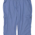 Lee Dame Mid Rise Relaxed Fit Cargo Capri Bukser W38 L16 Blå