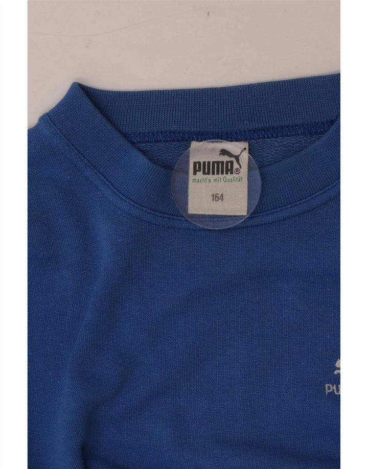 Puma Boys Sweatshirt Jumper 13-14 år Blå Bomuld
