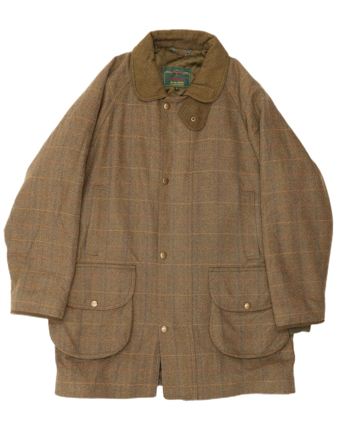 CHRYSALIS Herre Utility Jacket UK 40 Large Khaki Sildebensuld Classic