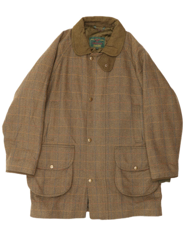 CHRYSALIS Herre Utility Jacket UK 40 Large Khaki Sildebensuld Classic