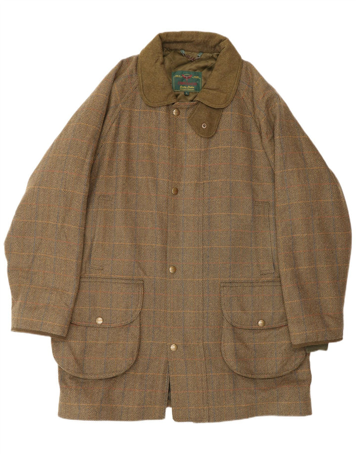 CHRYSALIS Herre Utility Jacket UK 40 Large Khaki Sildebensuld Classic