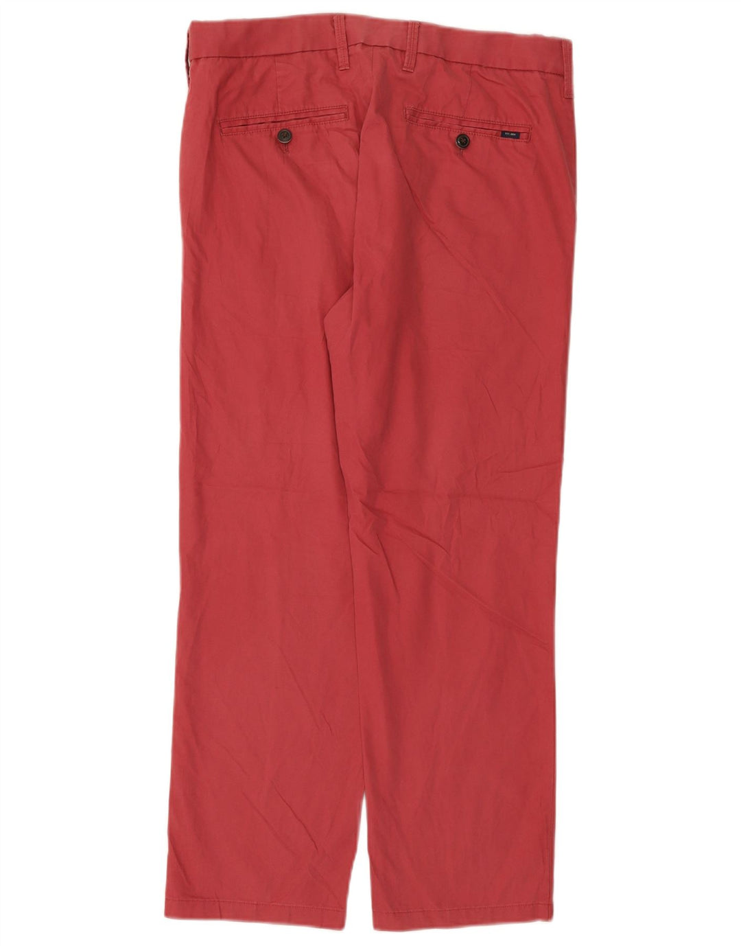Marks & Spencer Herre Straight Regular Suit Bukser W32 L28 Pink Bomuld