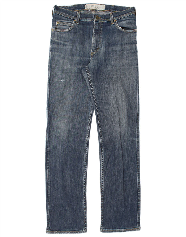 Lee Mens Brooklyn Straight Jeans W31 L32 Blå Bomuld