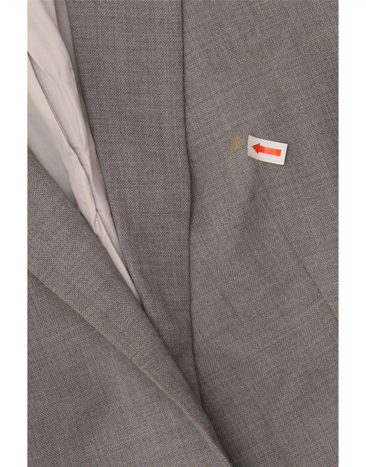 MASSIMO DUTTI Womens 1 Button Blazer Jacket EU 36 XS Grey Wool Vintage Massimo Dutti and Second-Hand Massimo Dutti from Messina Hembry 